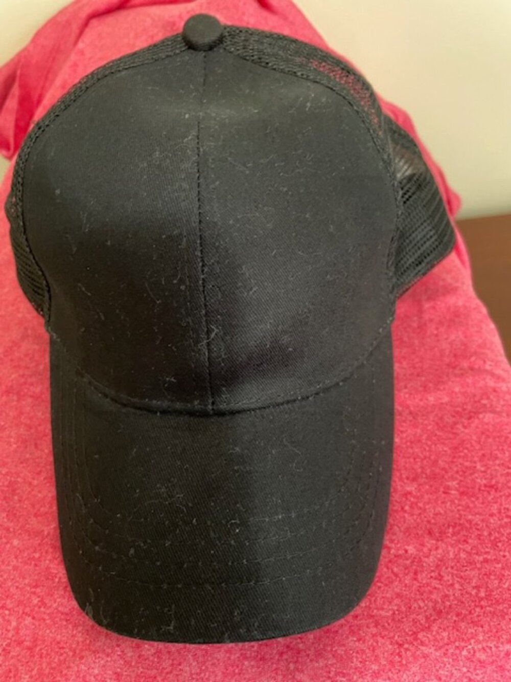 C.C Ponycap Messy High Bun Ponytail Adjustable Cotton Baseball  Cap Hat